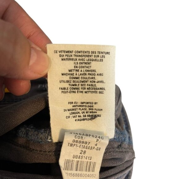Pilcro By Anthropologie Jeans Size 28 Denim Pockets Fit Zerif Zip Moto Ankle - Picture 7 of 11